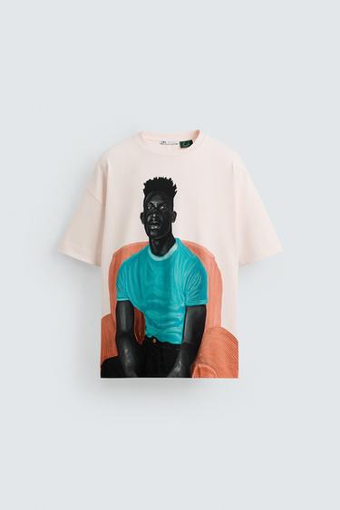 GRAPHIC T-SHIRT © OTIS KWAME KYE QUAICOE - Pale pink by Zara
