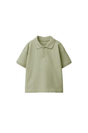Zara PLAIN PIQUÉ POLO - Light khaki