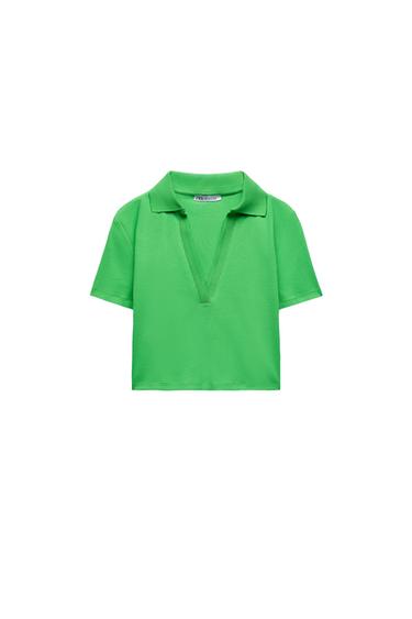 RIB POLO T-SHIRT