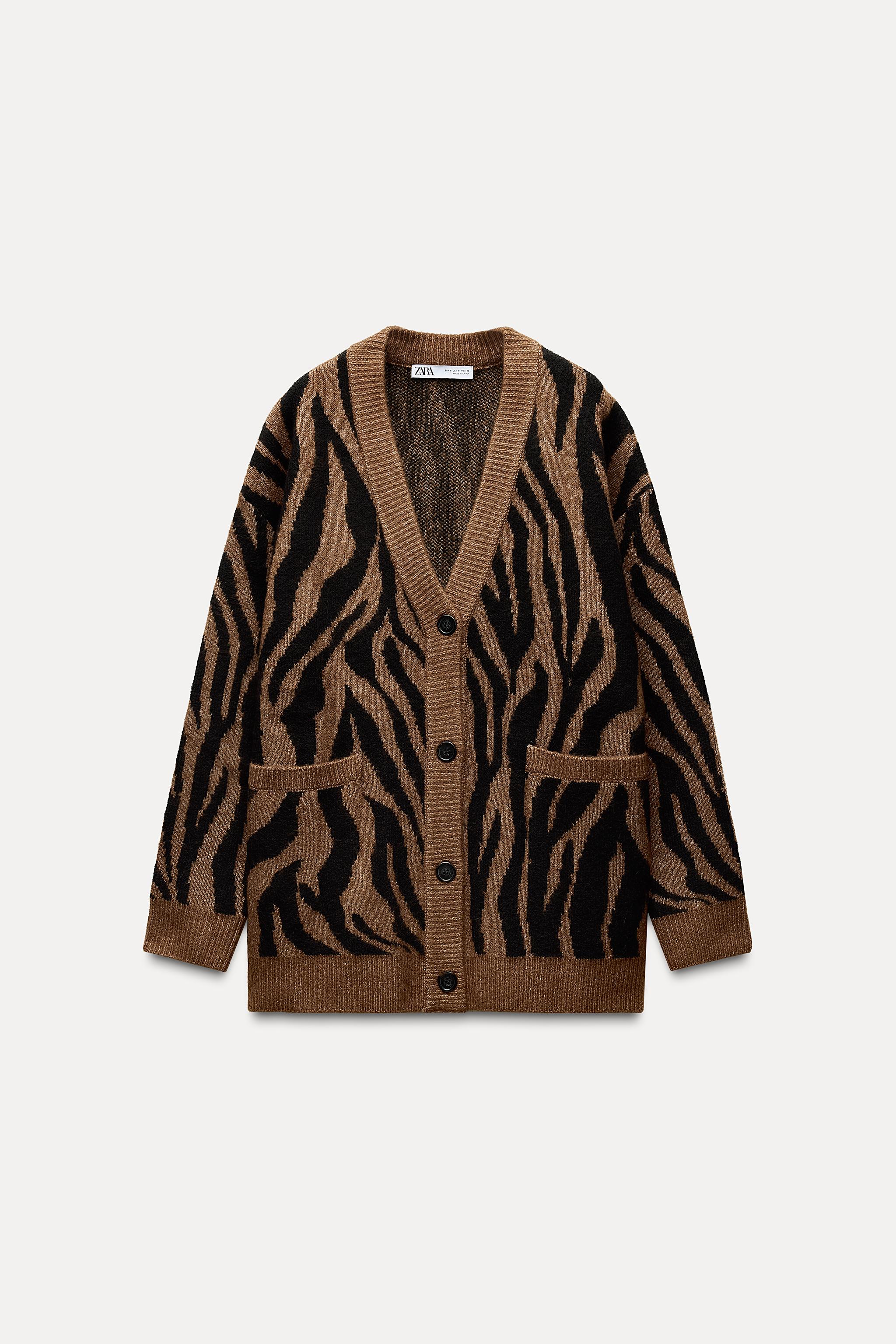 Pullover Sweater Zara Tiger Pullover Zara Jacquard Zara Pullover