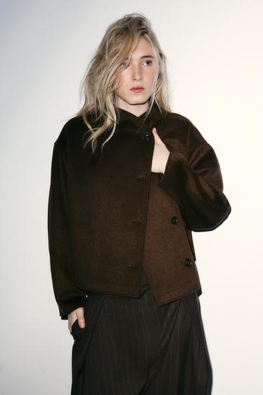 SOFT CROSSOVER JACKET - Dark brown by Zara