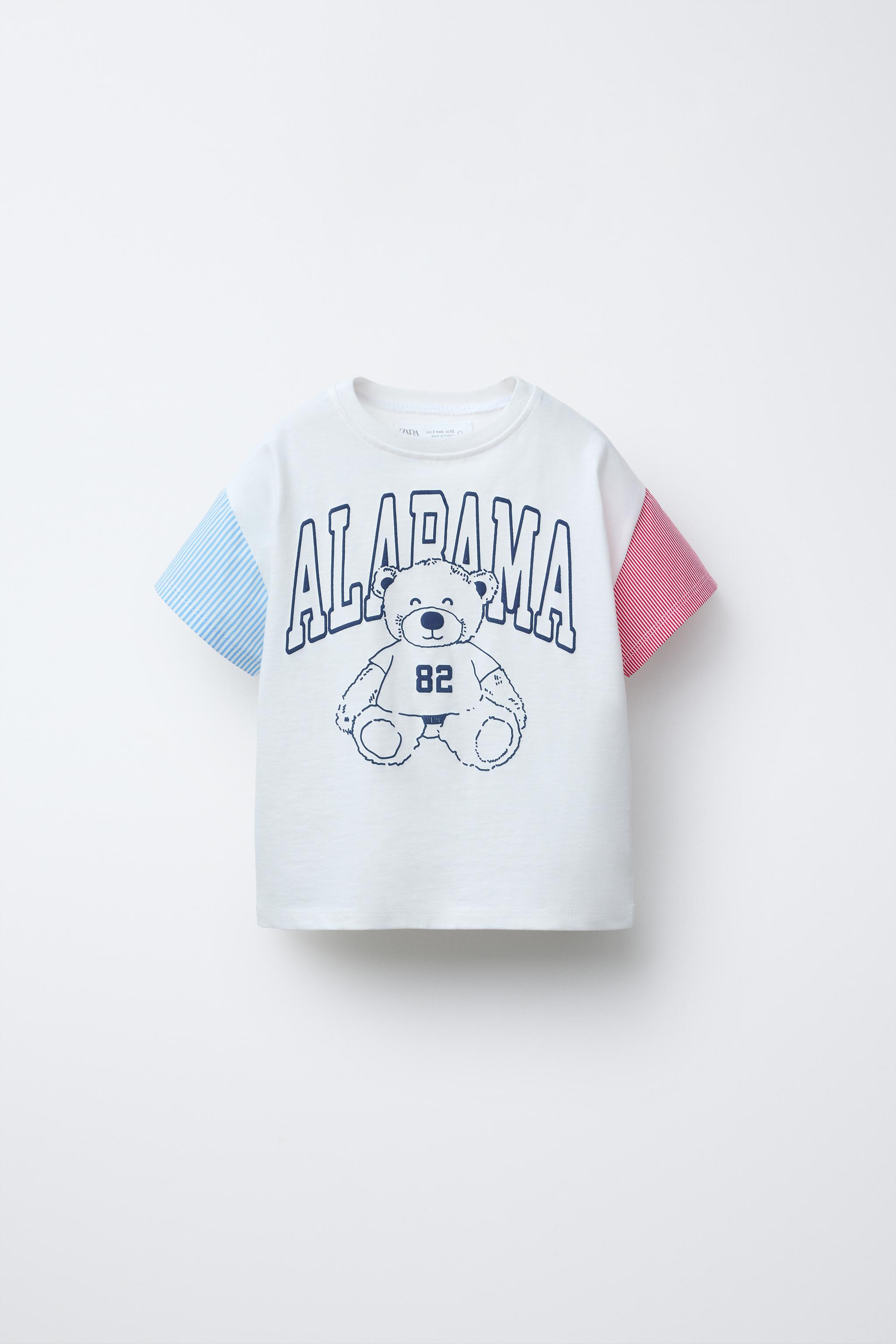 ★ドイツ発*ZARA*新作*STRIPE コントラストパネルTシャツ★ コントラストインターロックストレートTシャツ - エクリュ