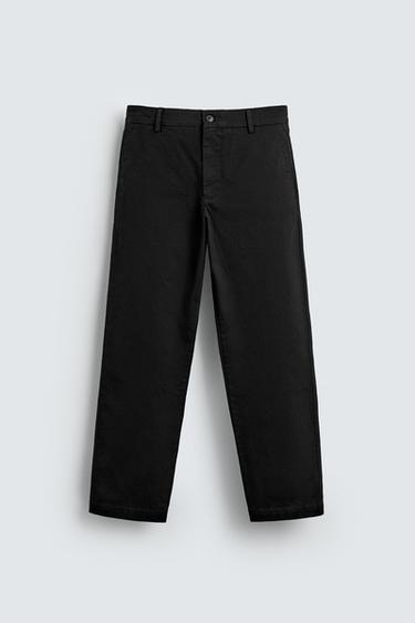 CALÇA CHINO RELAXED FIT - Preto da Zara