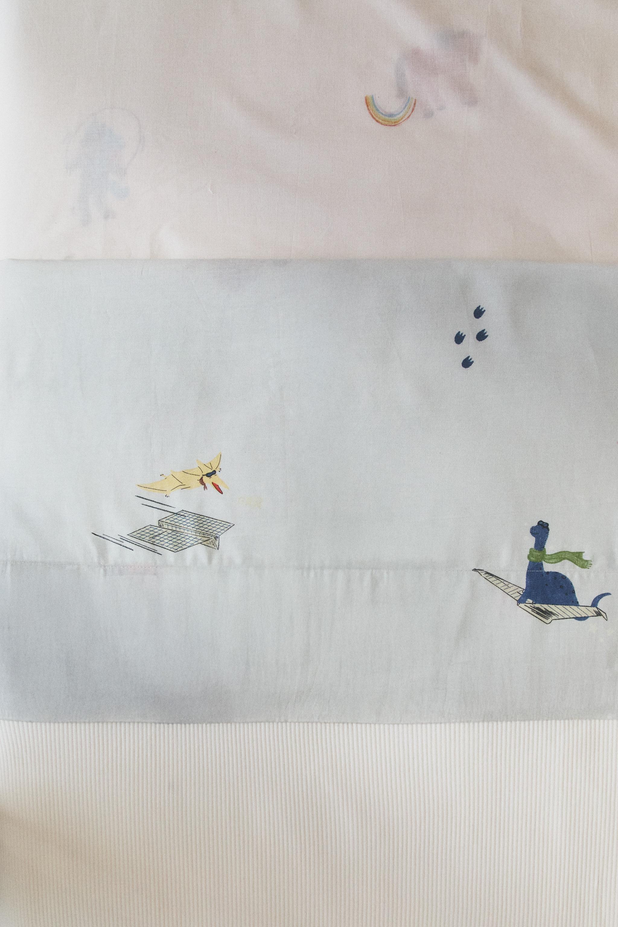 DRAP DE DESSUS ENFANT DINOSAURES