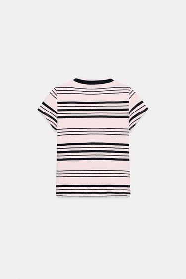 STRIPED TOP WITH METAL BUTTONS - Pink by Zara - Image 7
