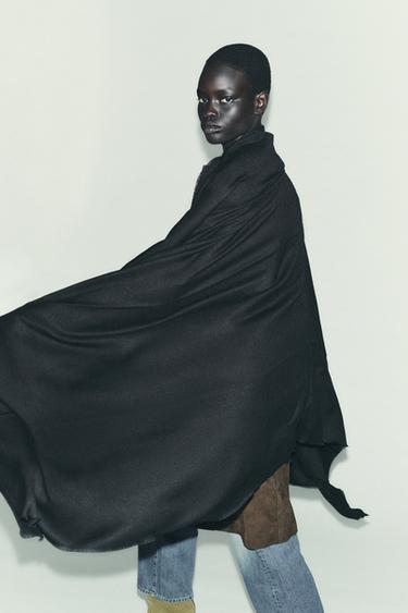 SOFT PLAIN SCARF - Black by Zara - Image 1