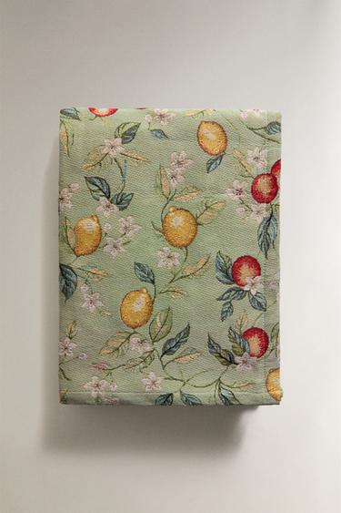 NAPPE JACQUARD MOTIFS FRUITS - Vert de Zara - Image 4