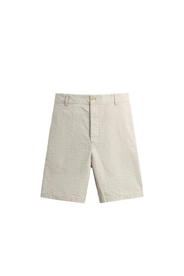 BERMUDA REGULAR FIT SEERSUCKER - Rayas de Zara