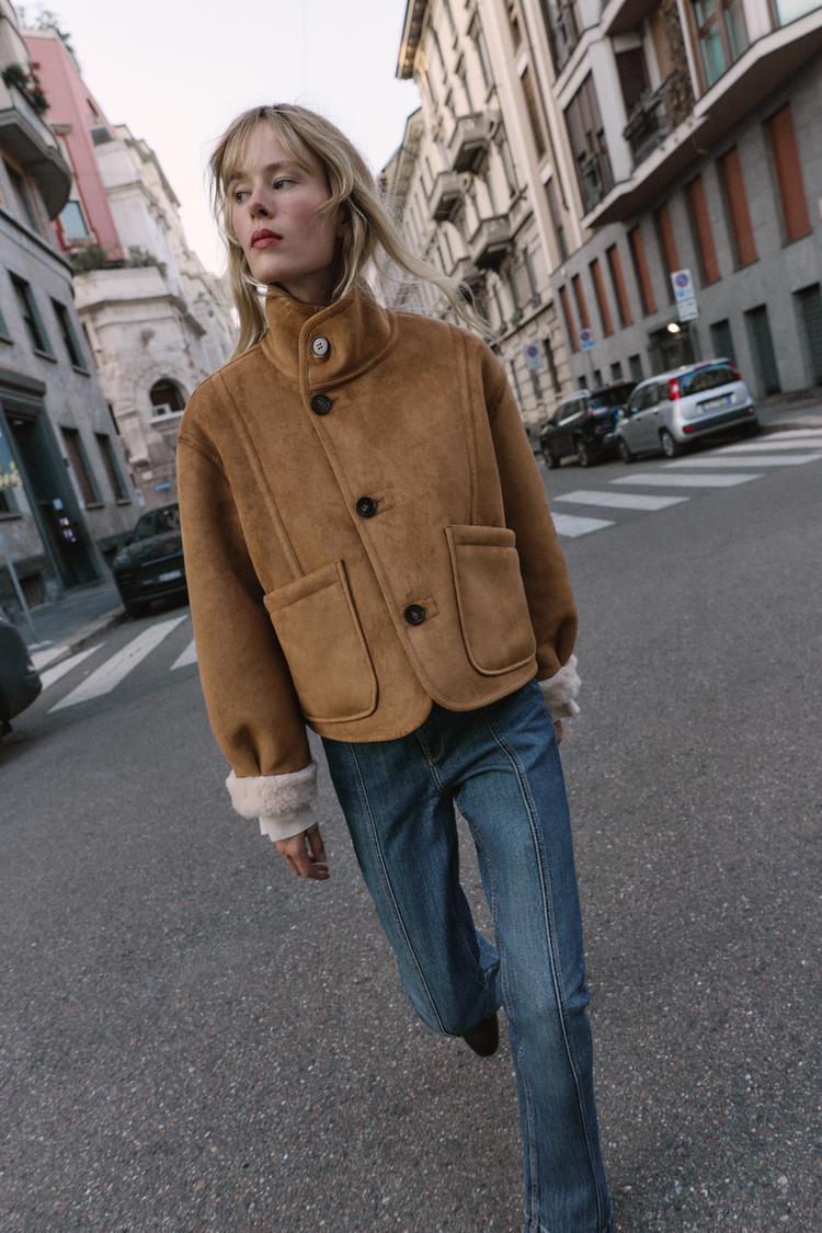 REVERSIBLE DOUBLE-FACED JACKET camel ZARA United Kingdom