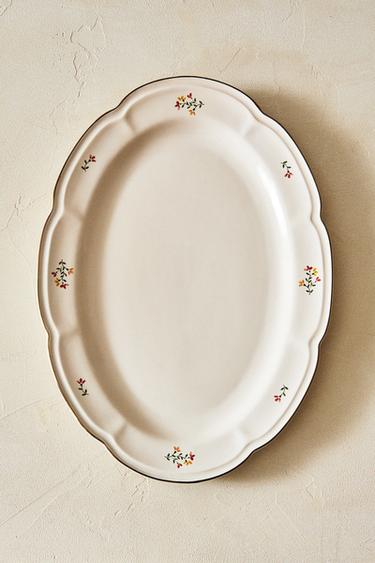 PLAT PORCELAINE FLORAL - Crème de Zara - Image 5