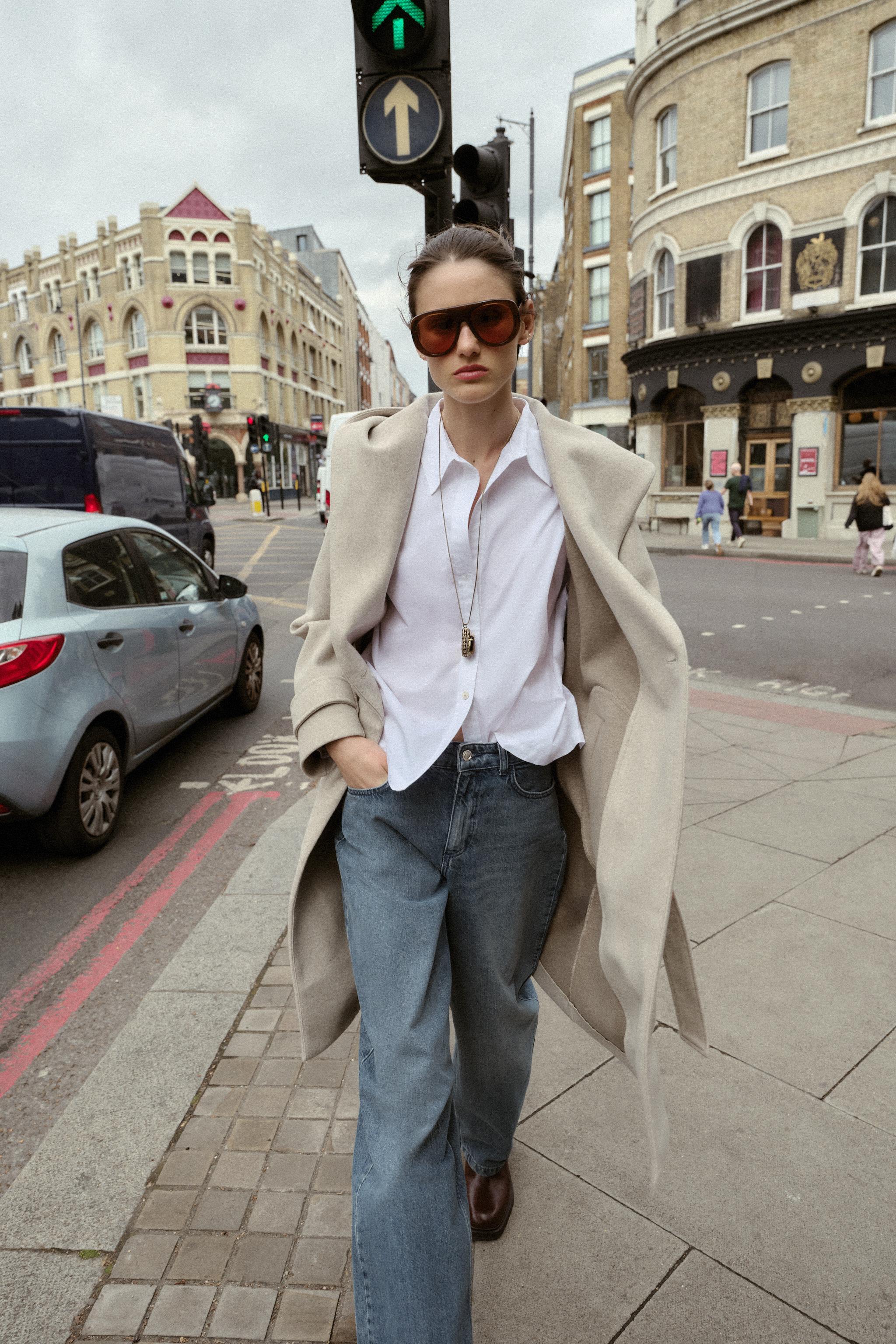 ソフトフード付きコート - ベージュ | ZARA Japan / 日本