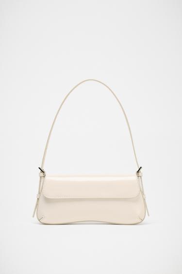 BOLSO DE HOMBRO SOLAPA - blanco de Zara