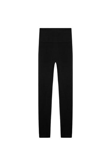SEAMLESS MERINO WOOL SKI COLLECTION LEGGINGS - Black by Zara