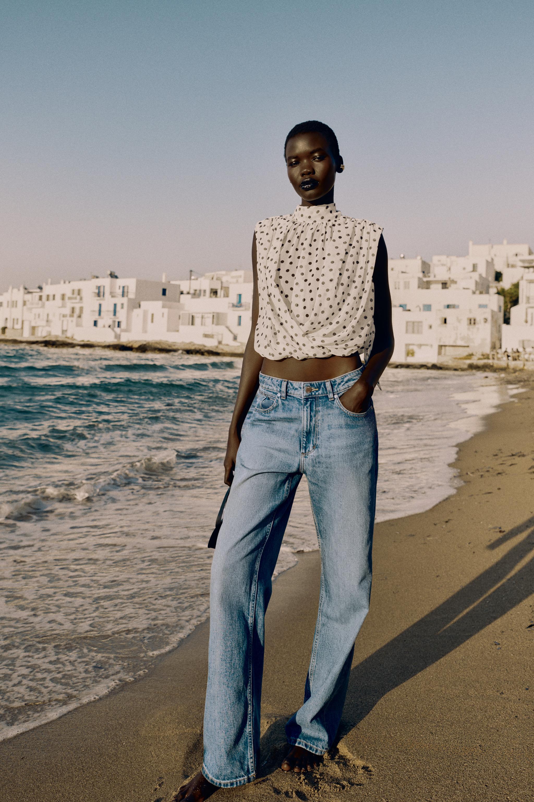 Zara DRAPELİ BALON ASKILI TOP