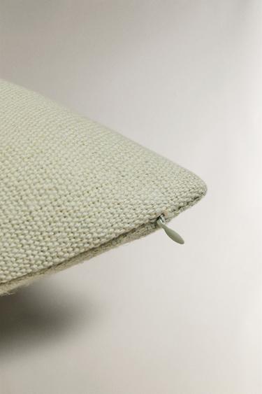 HERRINGBONE CUSHION COVER - Blue / Green by Zara - Image 3