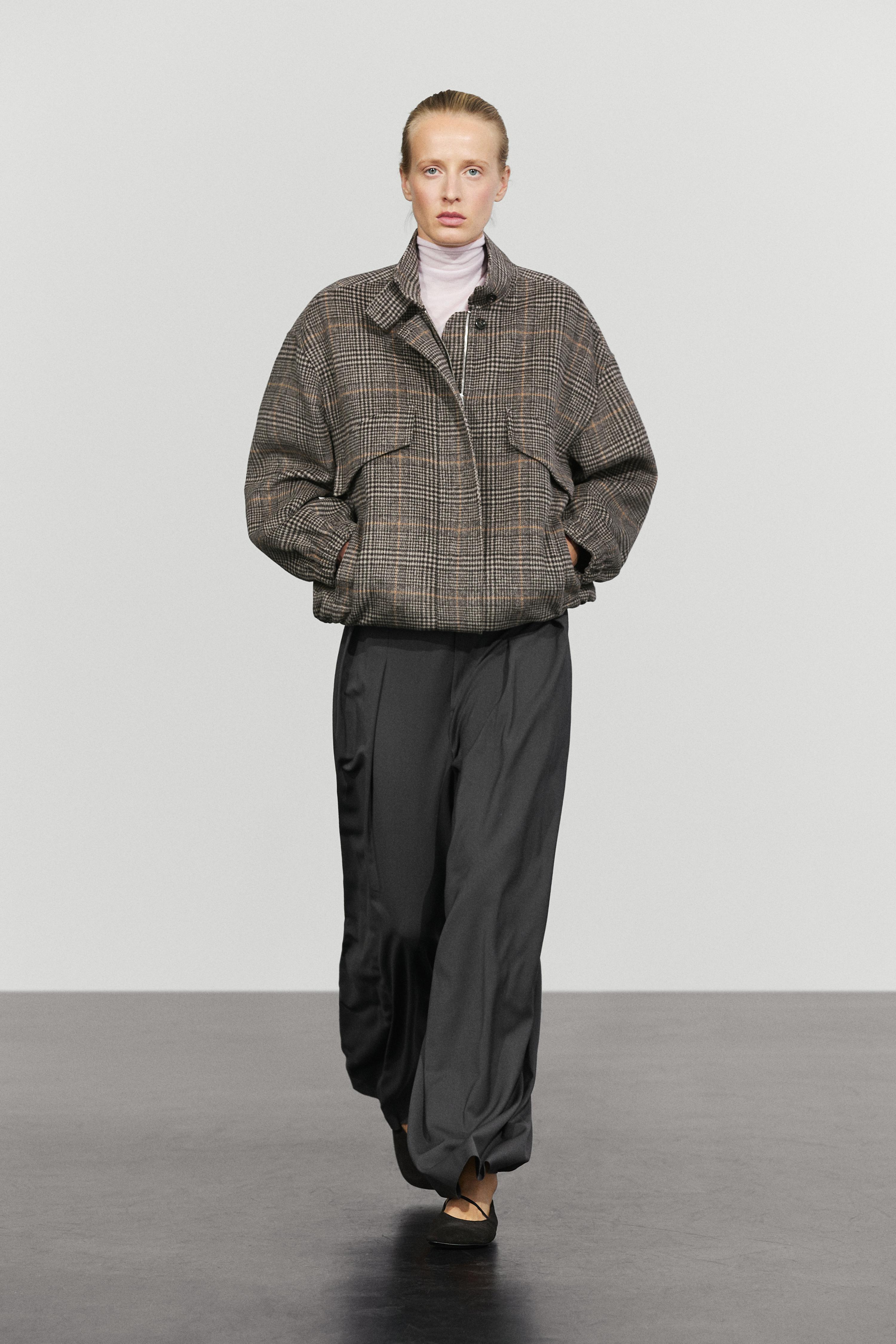 Plaid bomber jacket - Black | ZARA United States