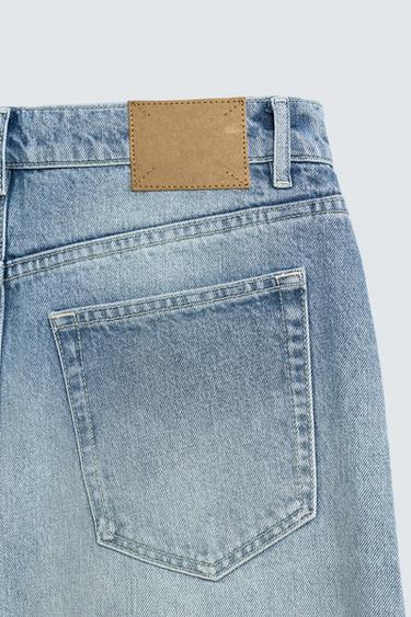 STRAIGHT-LEG SEAM JEANS - Light blue by Zara - Image 9