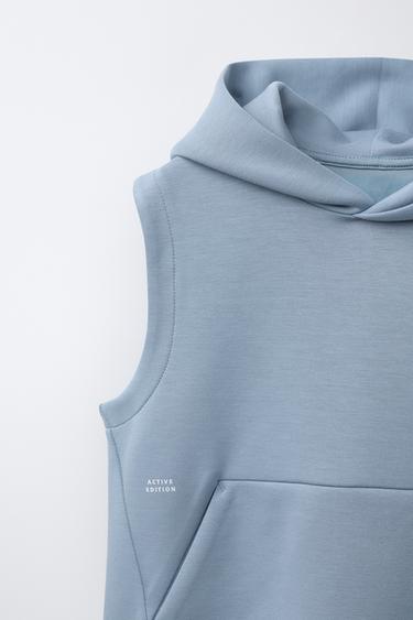SPORTY HOODED GILET - Green / Blue by Zara - Image 2