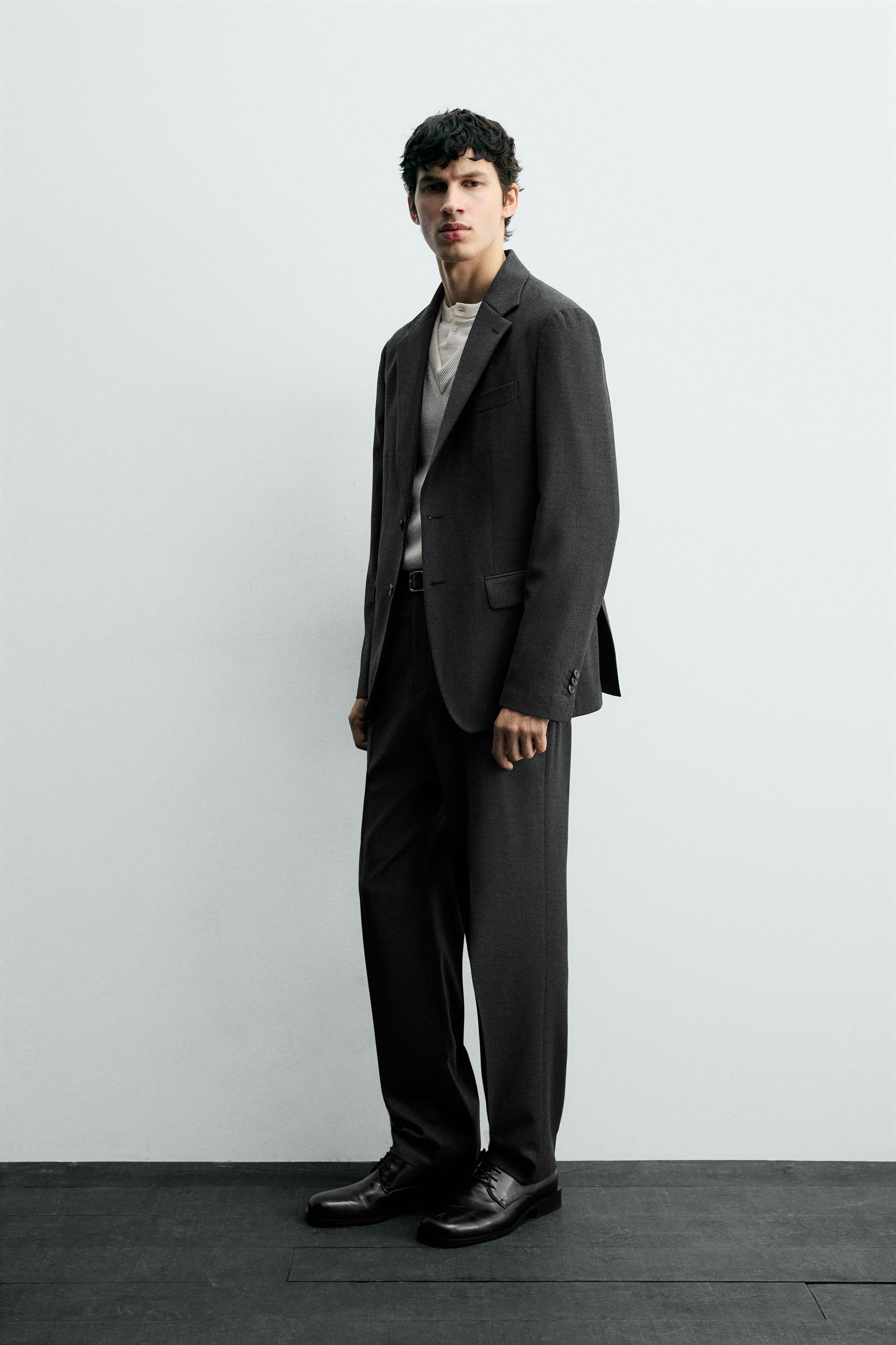 100% WOOL SUIT PANTS