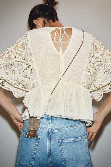 EMBROIDERED TOP - Vanilla by Zara - Image 3