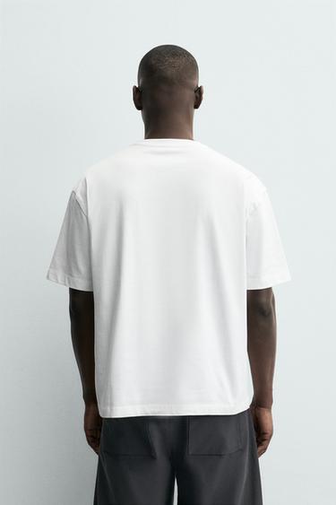 T-SHIRT BASIQUE HEAVYWEIGHT /03 - Blanc de Zara - Image 2