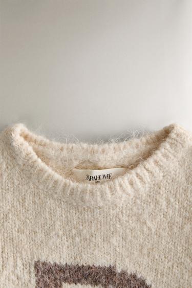 JERSEY ENFANT LETTRE P - Blanc cassé de Zara - Image 1
