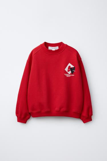 HEART SWEATSHIRT - Red by Zara - Image 0
