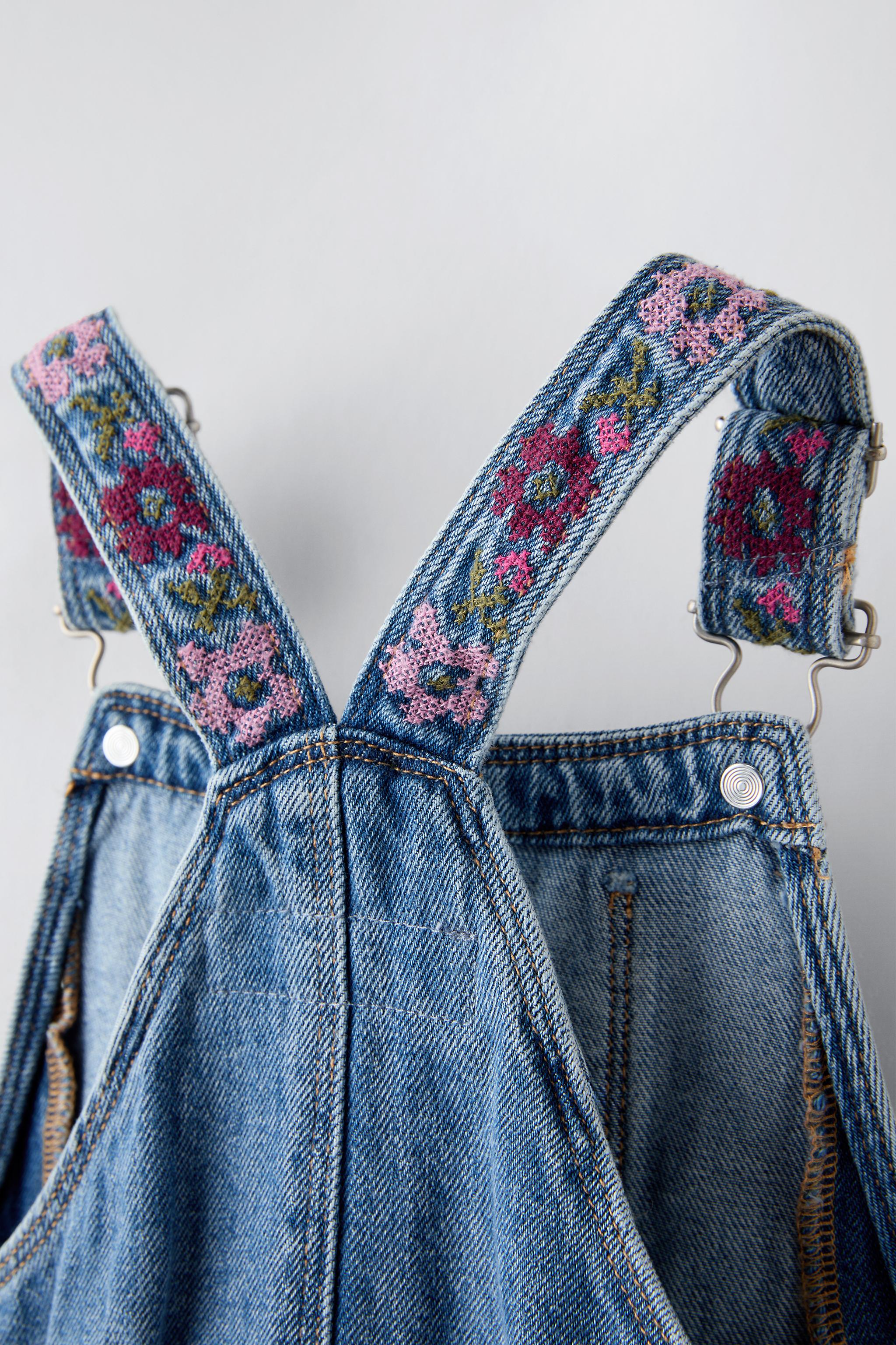 Zara denim overalls newest Girls size 8