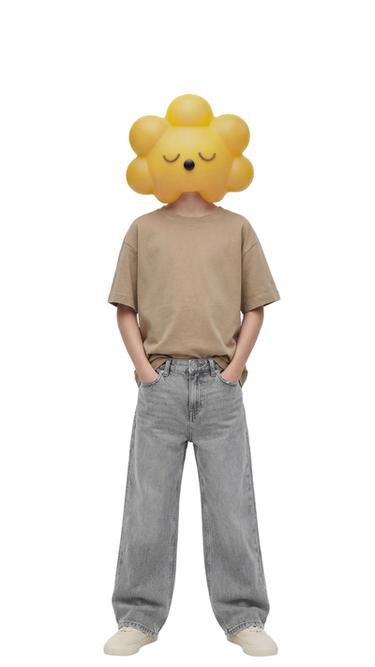 TRIČKO BASIC S OPRANÝM EFEKTEM - Světle béžová od Zara