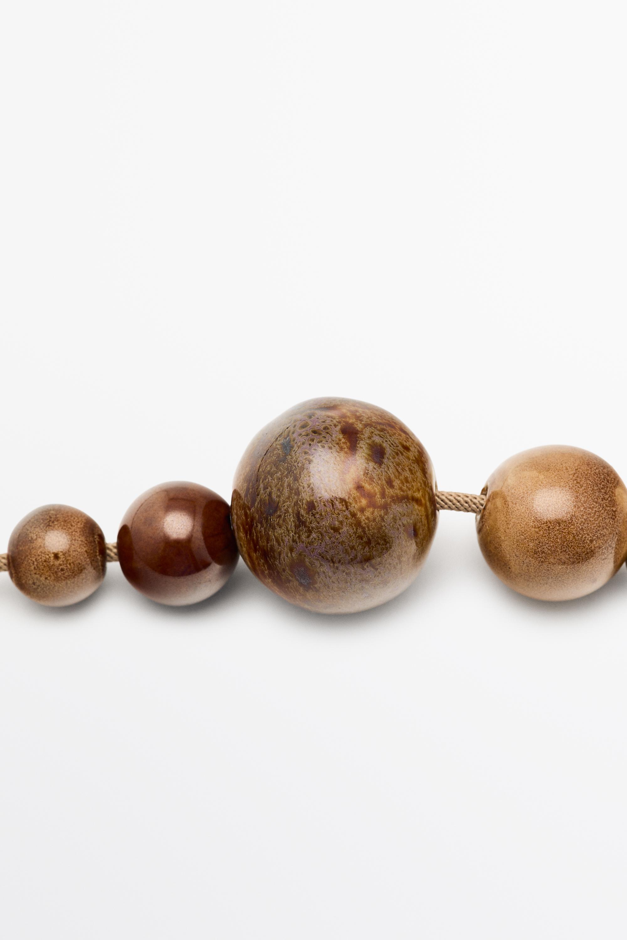 Ceramic ball necklace