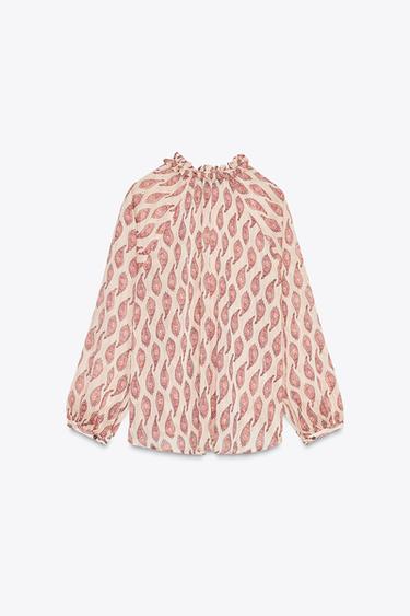 PRINTED SHIRT WITH METALLIC THREAD - Multicoloured by Zara - Image 5