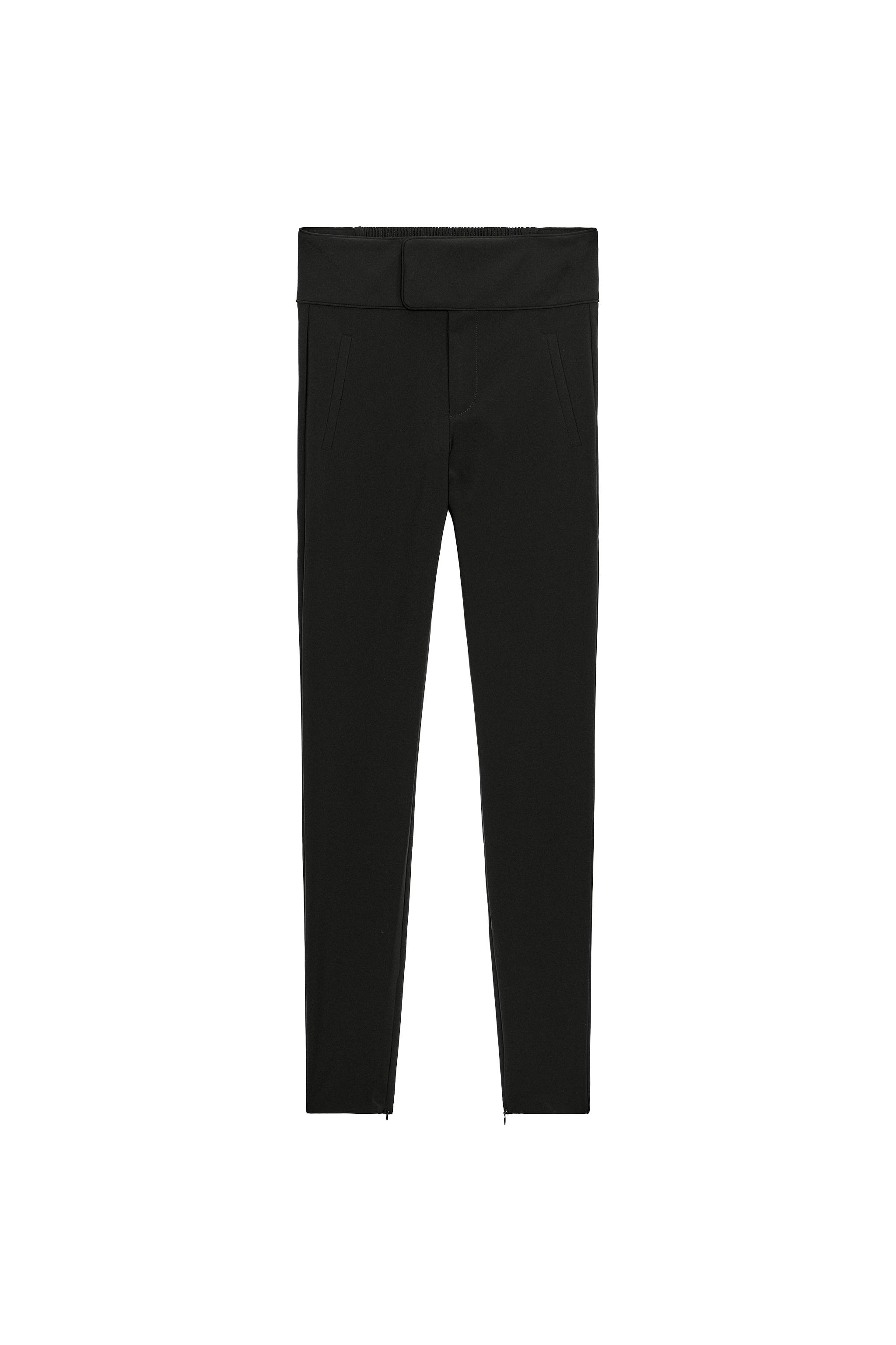 LEGGINGS CINTURA RIB CREMALLERAS