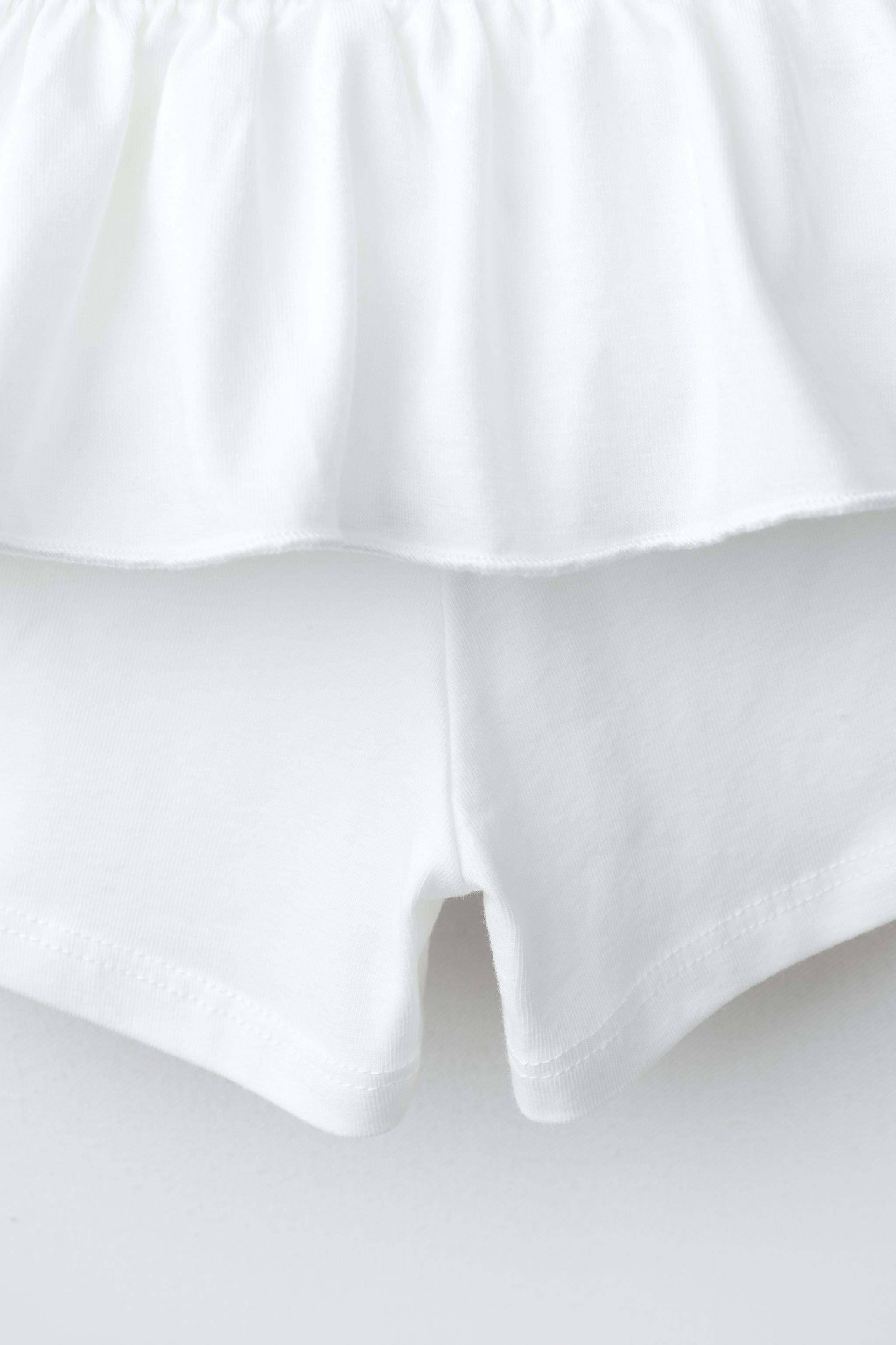 RUFFLED STRIPED SKORT