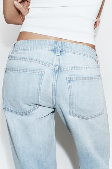 JEAN TRF WIDE LEG TAILLE BASSE - Bleu clair de Zara - Image 4