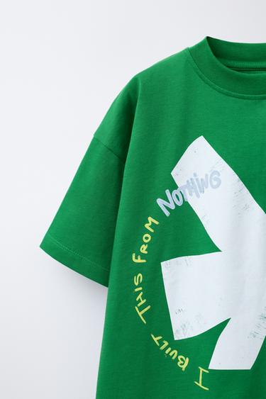 PRINTED T-SHIRT - Green by Zara - Image 2