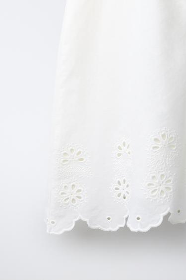 COMBI-SHORT COL CLAUDINE BRODERIES - Blanc cassé de Zara - Image 3