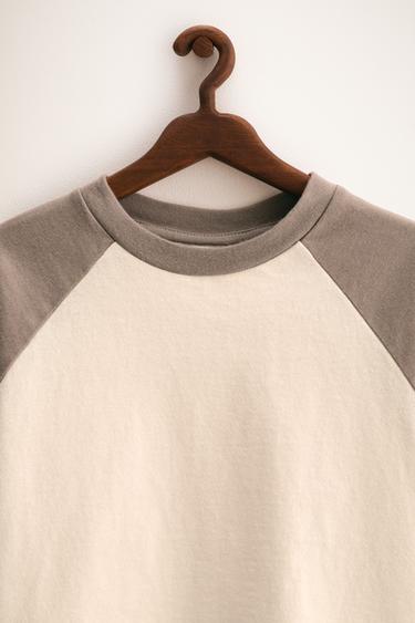 ZARA TIMELESS - RAGLAN SLEEVE T-SHIRT - Brown / Taupe by Zara - Image 2