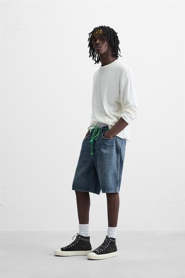 BERMUDA DENIM STRAIGHT FIT - Bleu de Zara - Image 3