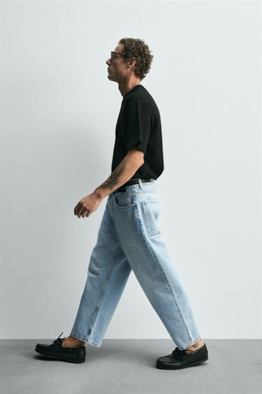 TAPERED WIDE-LEG JEANS - Light blue de Zara - Image 5