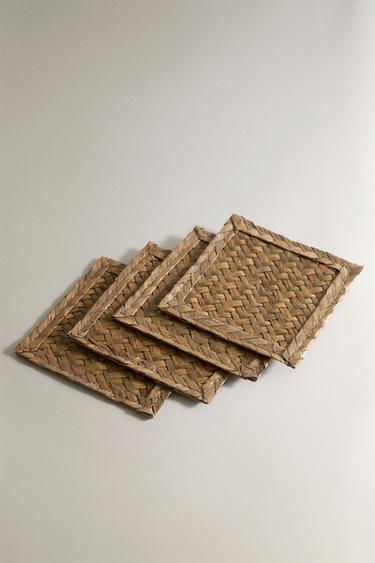 PACK OF SEAGRASS COASTERS (PACK OF 4) - Light beige by Zara - Image 1