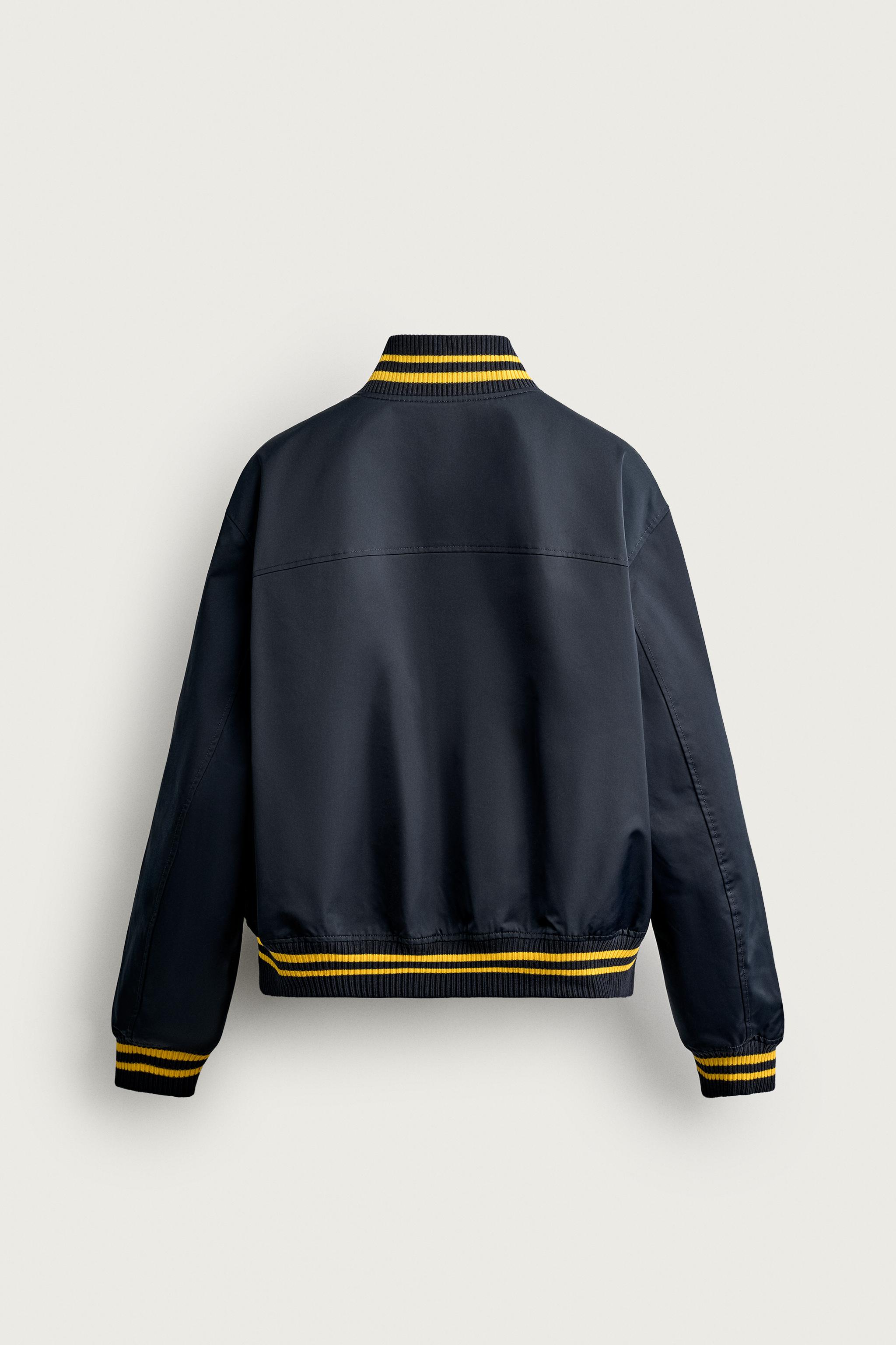 CONTRAST RELAXED FIT BOMBER JACKET
