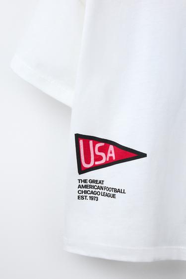 T-SHIRT IMPRIMÉ FOOTBALL - Blanc de Zara - Image 3