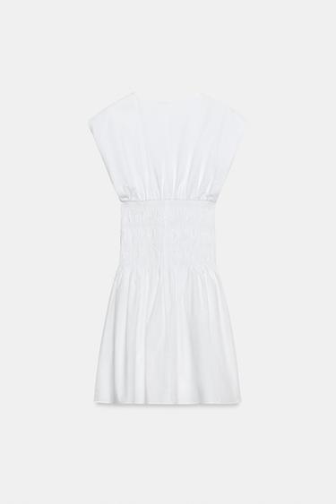 POPLIN COMBINATION DRESS - White by Zara - Image 7