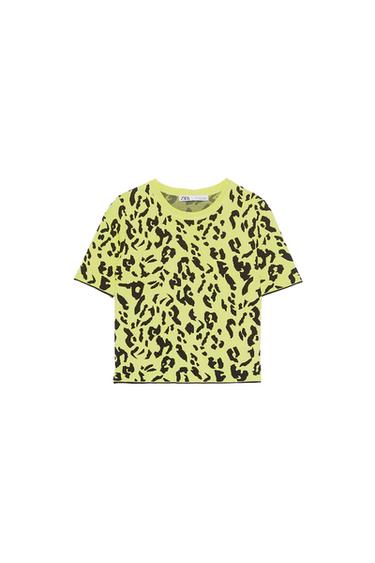 ANIMAL PRINT KNIT TOP