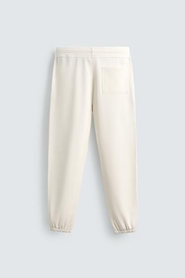 PANTALON DE JOGGING BASIQUE - Blanc cassé de Zara - Image 6