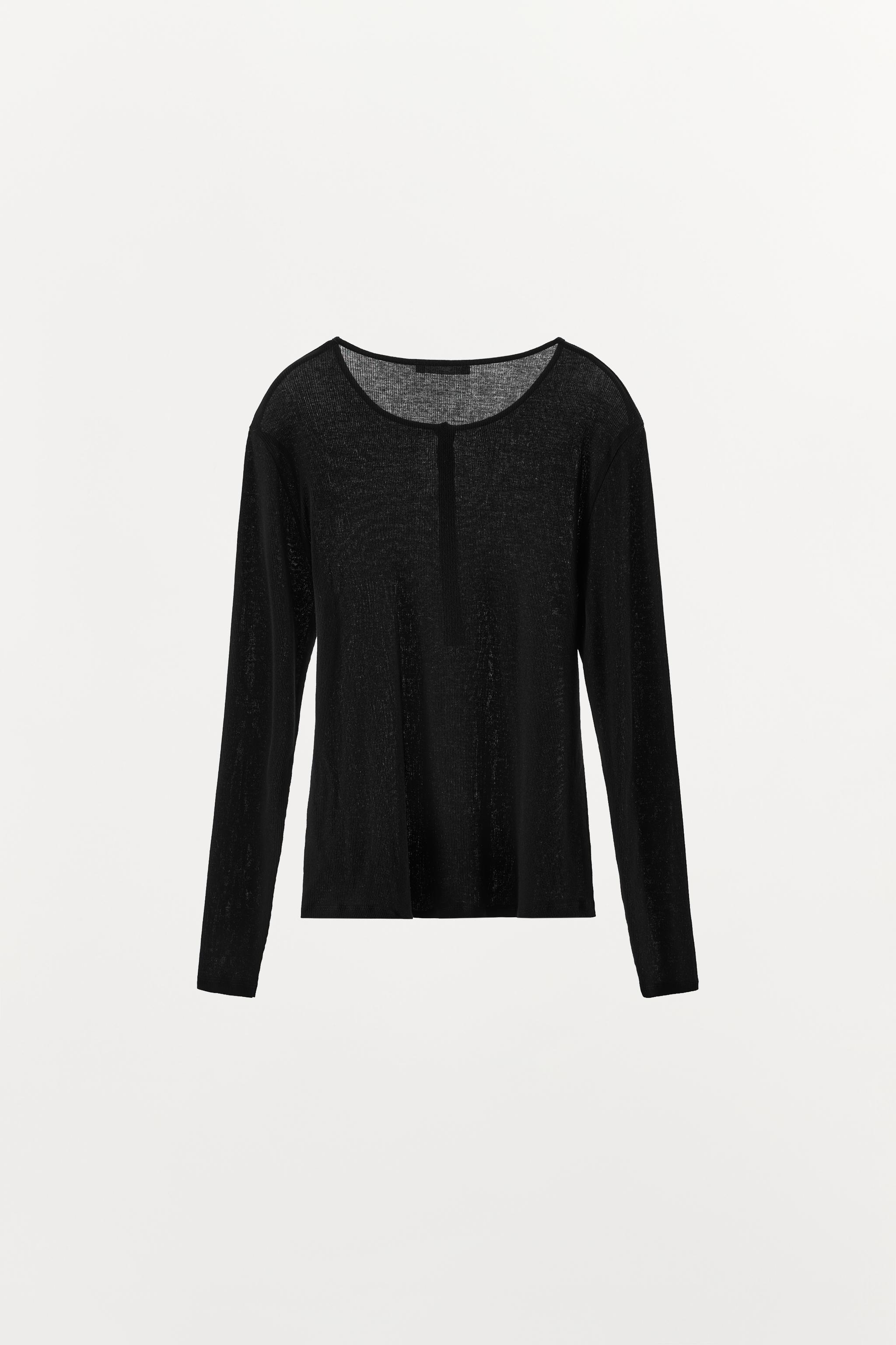 Женские футболки Zara 100% COTTON BUTTON-UP T-SHIRT — фото 6