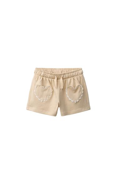 BERMUDA CORAZÓN ONDULINA - Beige de Zara
