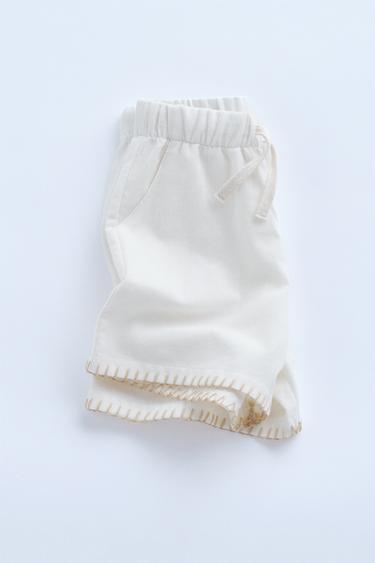 TIMELESZ - BERMUDA SHORTS WITH STITCHING - Ecru by Zara - Image 2