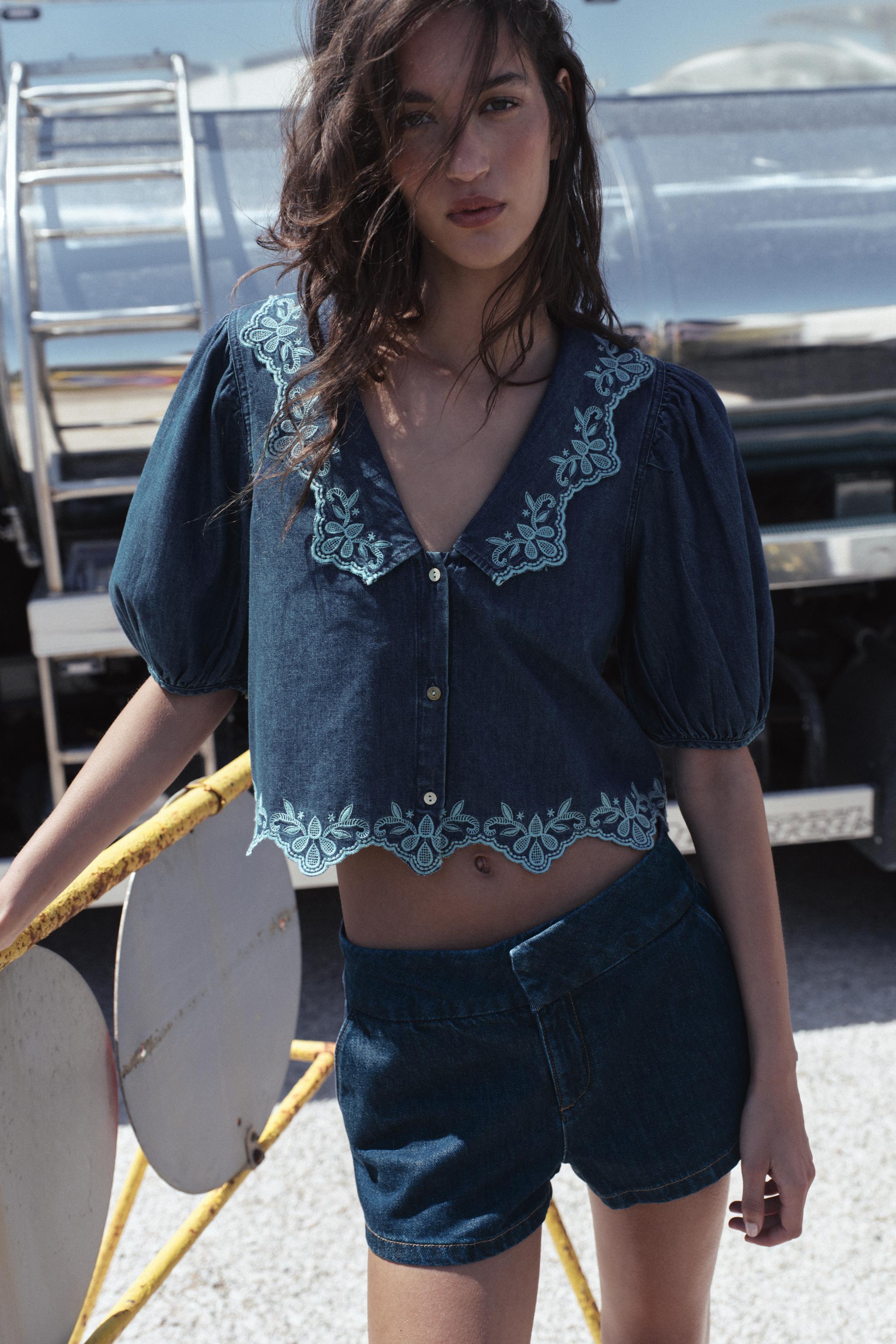Z1975 EMBROIDERED DENIM SHIRT