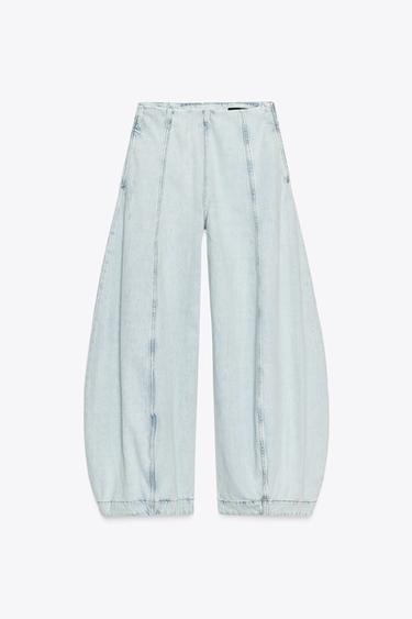 JEANS ZW COLLECTION HIGH-WAIST BALLOON - Light blue by Zara - Image 5